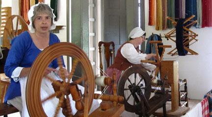 Photo, Weavers at Colonial Williamsburg, May 29, 2010, animalvegetable, Flickr
