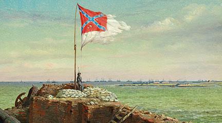 Oil painting, The Flag of Sumter, Conrad Wise Chapman, Museum of the Confederacy