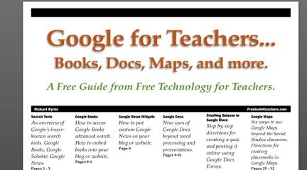 Free Technology for Teachers' guide to Google displayed in Yudu format