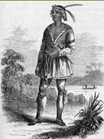 Engraving, Gopher John, Seminole Interpreter, 1858, N. Orr, Rebellion