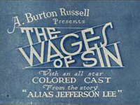 Circular for the Plaza Theatre advertising The Wages of Sin, c. 1929, The Blues, Black Vaudeville, and the Silver Screen, 1912-1930s Circular for the Plaza Theatre advertising. . . , c. 1929, The Blues. . . site