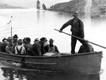 Photo, Camp Ferry crew on their way to lunch, 1939, WPA, Uni. of Washington