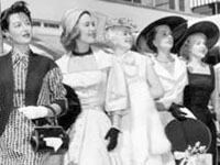 Photo, Prize-winning fashionable women at Beverly Wilshire Easter brunch, 1955