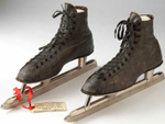 Strauss racing skates from c. 1921, Minnesota Historical Society