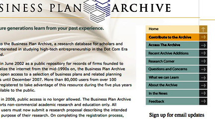 Business Plan Archive