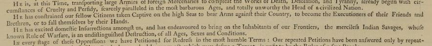 "Excerpt from the Declaration of Independence" (1776)