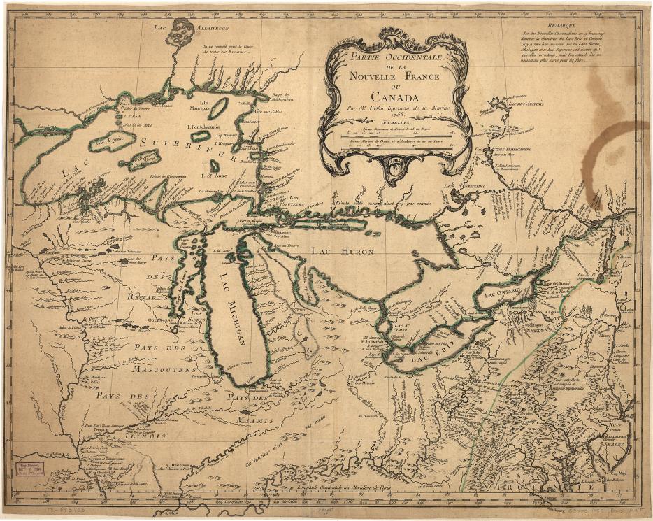 "Map of New France" 1755