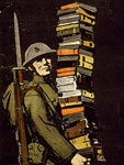 Poster, Books wanted for our men in camp and over there; take your gifts to the public library, c.1918-1923, C.B. Falls, Library of Congress Poster, Books wanted for our men in camp..., c.1918-1923, C.B. Falls, LoC