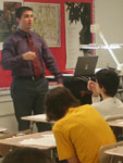 Photo, Joe Jelen in his classroom, taken by Teachinghistory.org Photo, Joe Jelen in his classroom, taken by Teachinghistory.org