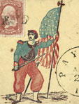 Envelope, Elmer Ellsworth with sword, pistol, and flag, c.1861-1865, LoC Envelope, Elmer Ellsworth with sword, pistol, and flag, c.1861-1865, LoC