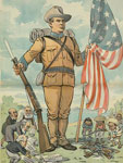chromolithograph, The flag must "stay put", 1902 June 4, John S. Pughe, LOC chromolithograph, The flag must "stay put", 1902 June 4, John S. Pughe, LOC