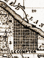 map of Lecompton, 1858 map of Lecompton, 1858