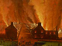 Detail of Joseph Legare, The Fire in the Saint-Jean Quarter Detail of Joseph Legare, The Fire in the Saint-Jean Quarter