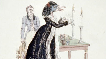 Print, A downright gabbler, or a goose that deserves to be hissed, 1829, James Akin, Library of Congress Print, A downright gabbler, or a goose that deserves to be hissed, 1829