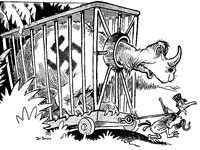 Cartoon, Cages cost money! Buy More U.S. Savings Bonds and Stamps!, Dr. Suess, c. WWII Cartoon, Cages cost money! Buy More U.S. Savings Bonds and Stamps!, c. WWII