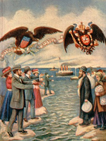 Color lithograph postcard, A Happy New Year, 1910-1920, Hebrew Publishing Company, Library of Congress Postcard, A Happy New Year, 1910-1920, Hebrew Publishing Company, LoC