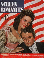 Cover, "Screen Romances," August 1942 Cover, "Screen Romances," August 1942