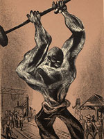 Lithograph, "John Henry," William Gropper, Between 1897 and 1977 Lithograph, "John Henry," William Gropper, Between 1897 and 1977