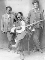 Photo, Boys with Banjo, 1880s Photo, Boys with Banjo, 1880s