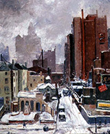 Oil on Canvas, Untitled Winter Scene, Ceil Rosenberg, Public Works of Art Project, 1934 Oil on Canvas, Untitled Winter Scene, Ceil Rosenberg, 1934