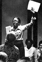 Photo, detail from "Union women caucus during New York State meeting," U.S. Government Printing Office, 1978, Women and Social Movements in the United States, 1600-2000 Photo, Union women caucus during..., 1978, Women and Social Movements in the US