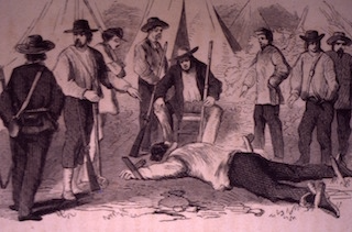 Open Parks Network Drawing of prisoners of war, Andersonville, Georgia.